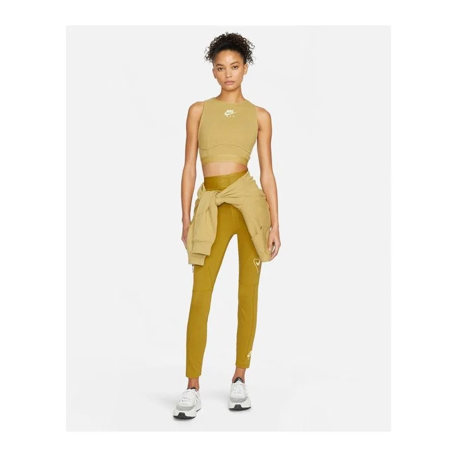 Спортивный топ с принтом Air Rib Tank Top Bra Nike, Зеленый