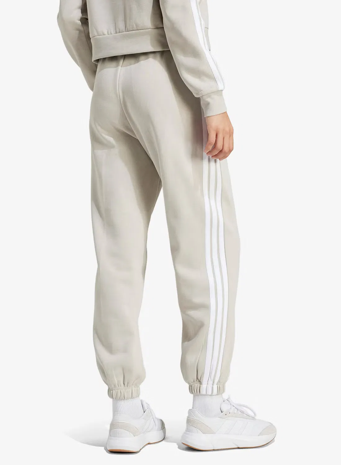 Штаны из футера с логотипом 3-Stripes Adidas, белый — фото 2