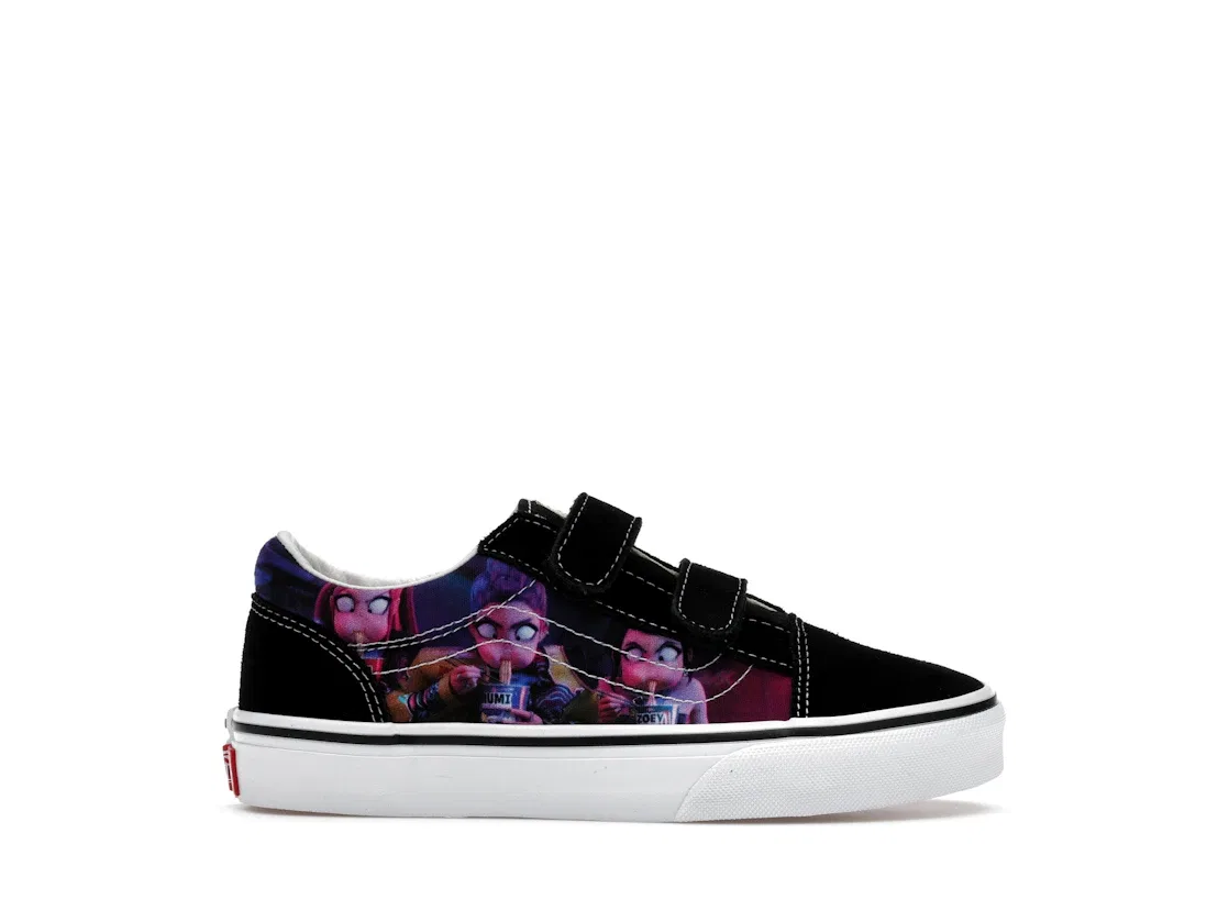 Детские кеды с принтом Vans Old Skool V, Черный/Мульти-цвет