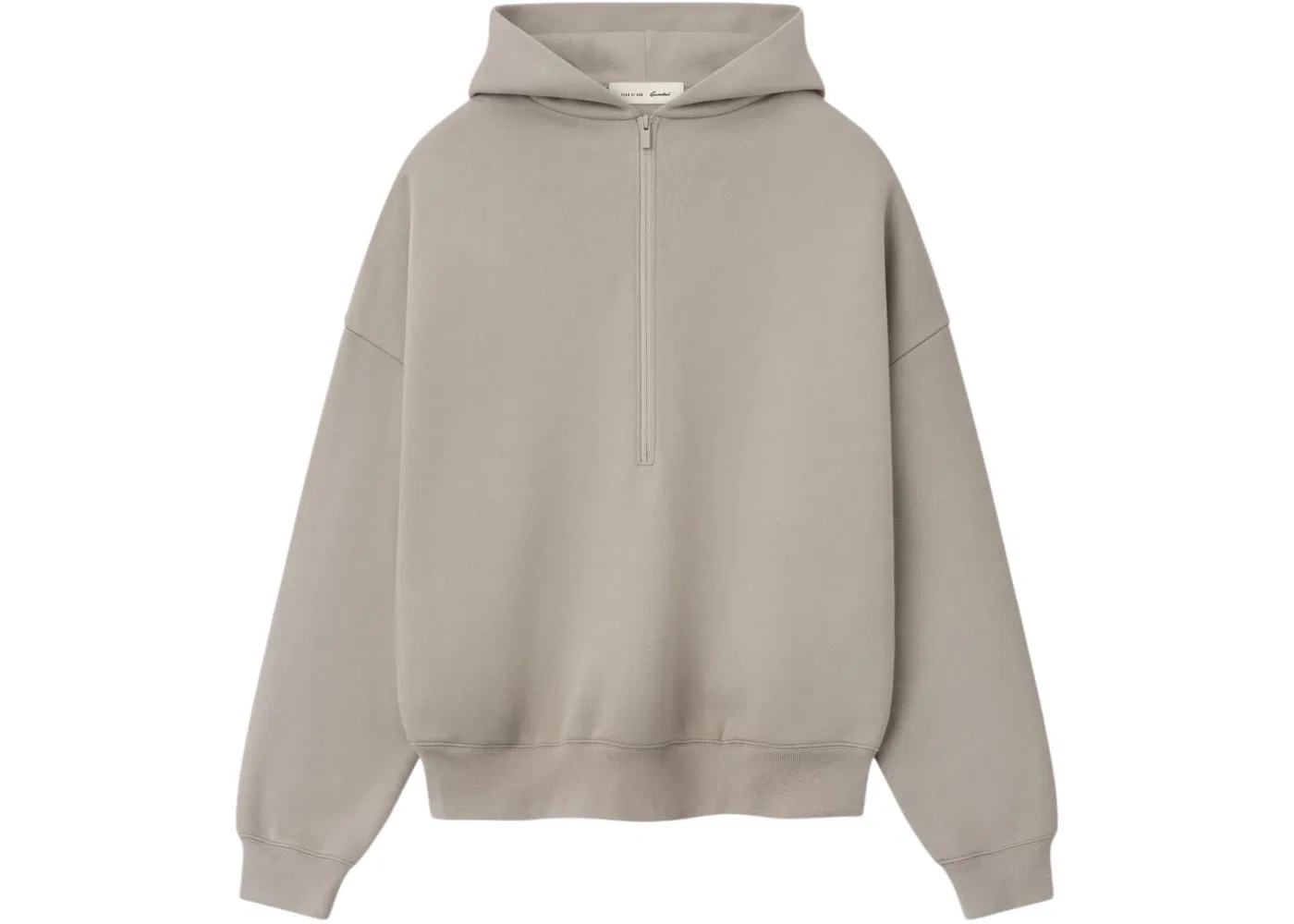 Мужской полузамок худи Fear of God Essentials Property Lounge Half Zip Hoodie, Seal