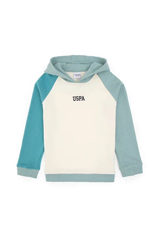 Детские свитшот для мальчиков с капюшоном U.S. Polo Assn., Mint — фото 2