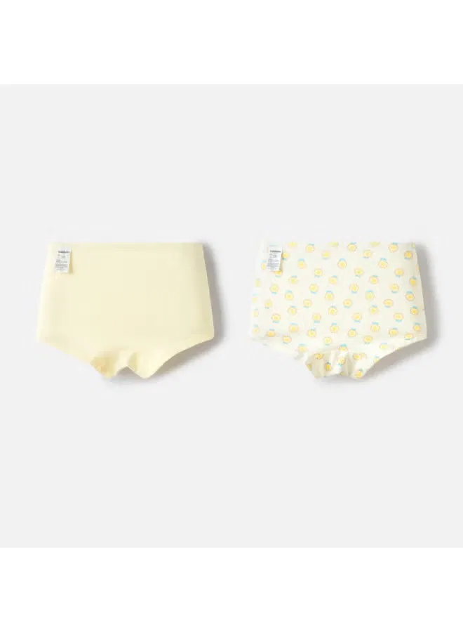 Трусы детские хлопковые с противомикробной ластовицей 2-pack Balabala, желтый — фото 3