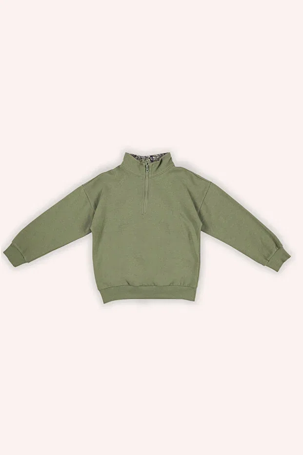 Детская кофта для девочек на молнии с длинным рукавом Panço, Khaki