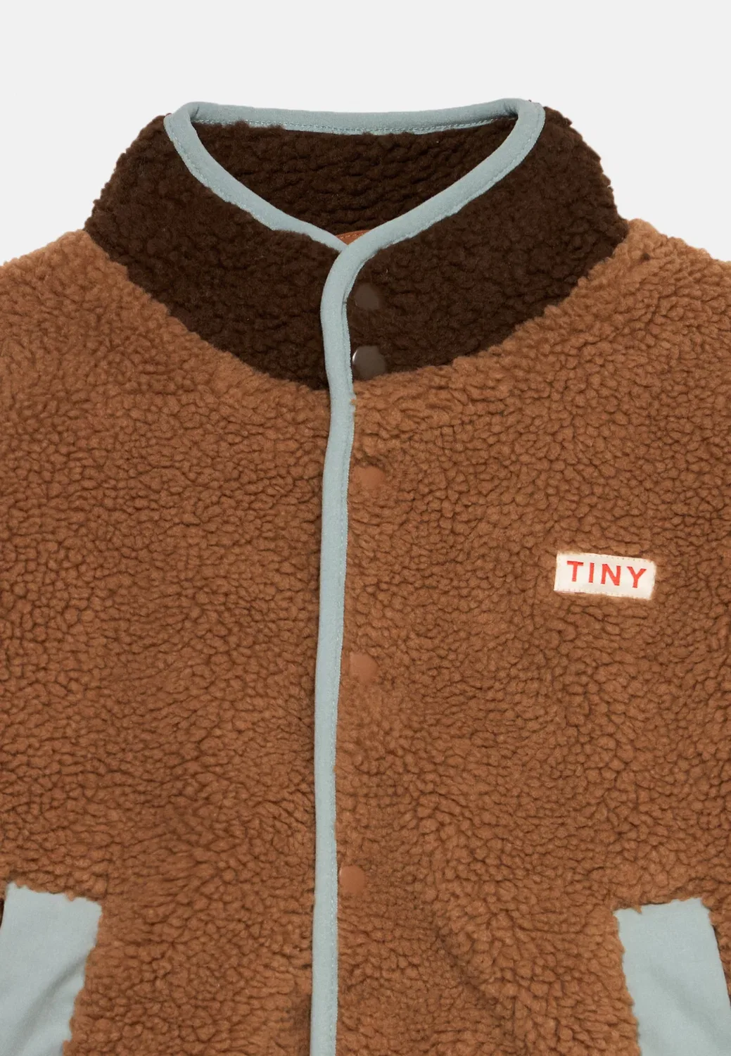 Куртка Block унисекс - флисовая куртка Tinycottons, Light Brown — фото 3