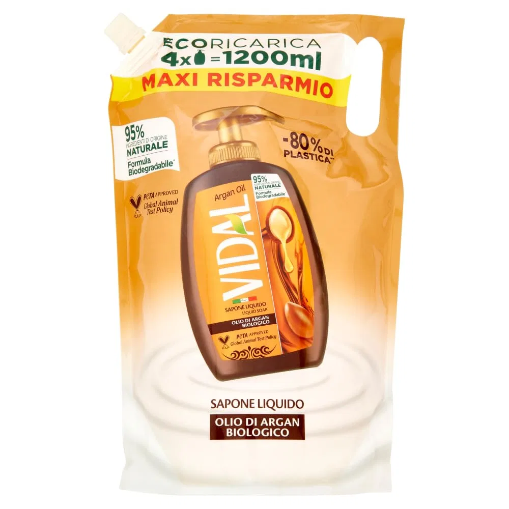 Жидкое мыло с аргановым маслом, эко-заправка 4x300 мл, Beni Culinari, Argan — фото 2