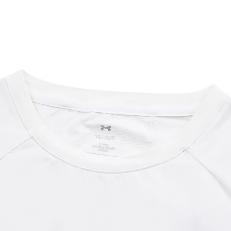 Футболка с круглым вырезом, умеренная растяжимость, Under Armour, White — фото 4