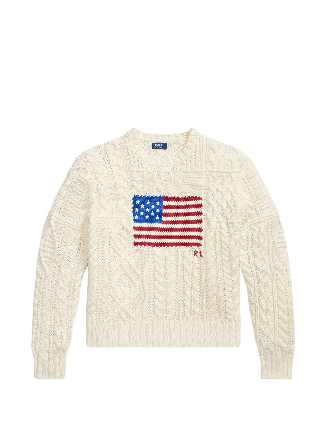 Свитер с косами кремовый Polo Ralph Lauren, нейтральные
