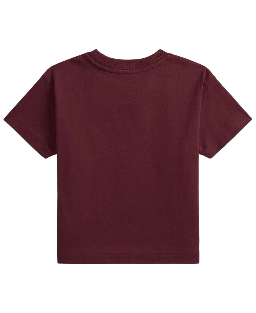 Футболка с вышивкой Polo RL и спортивным гербом Polo Ralph Lauren, Rich Ruby — фото 2