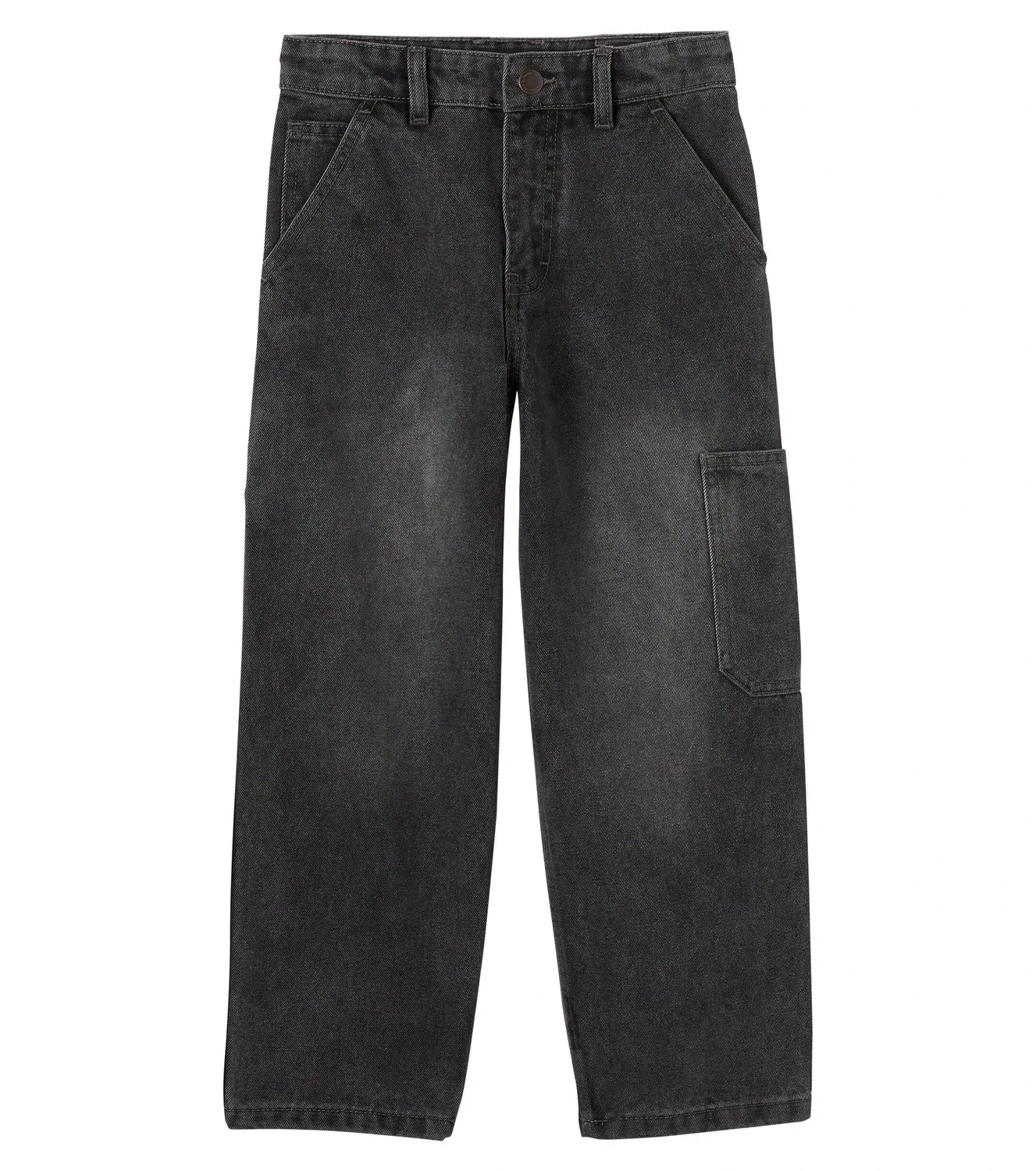 Широкие джинсы с застежкой на молнии и кнопках Molo, Washed Black