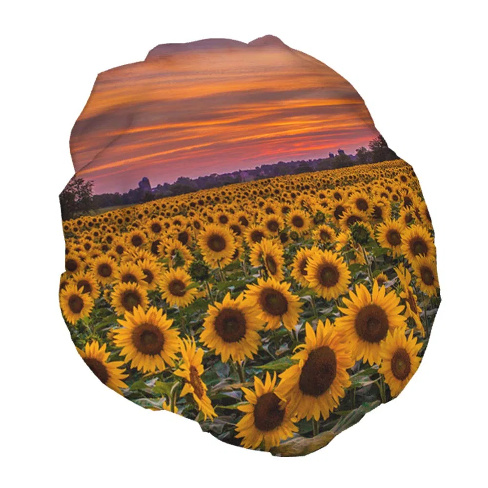 Шапочка для душа Sunflower, водонепроницаемая, двухслойная, Lsjuee, 1 шт, 10.9x26.9 см, Multi-004 — фото 2