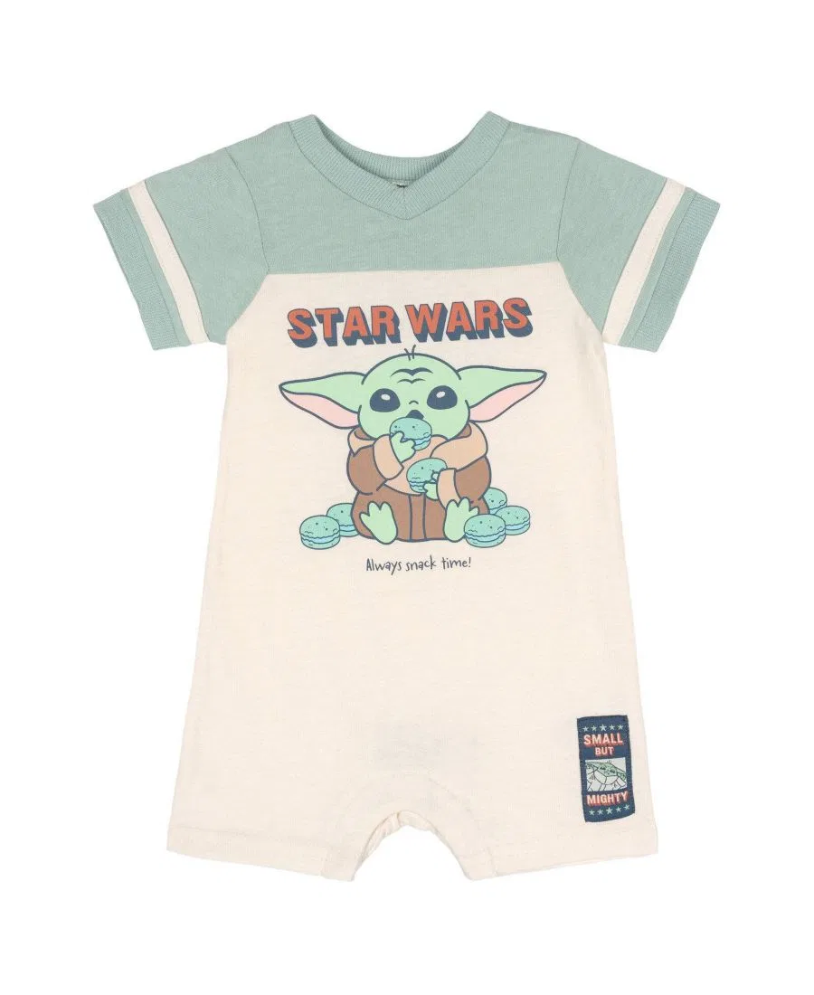 Боди-комбинезон с принтом Grogu The Mandalorian, Sage Cream Grogu