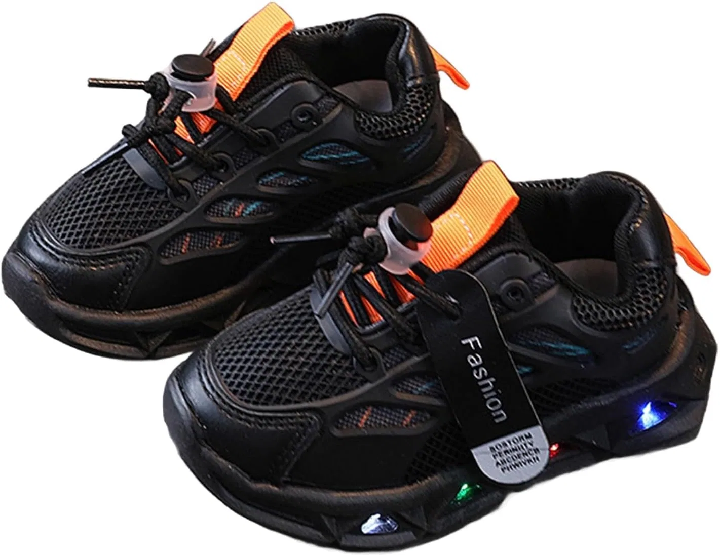 Детские кроссовки для девочек с блестками, Black