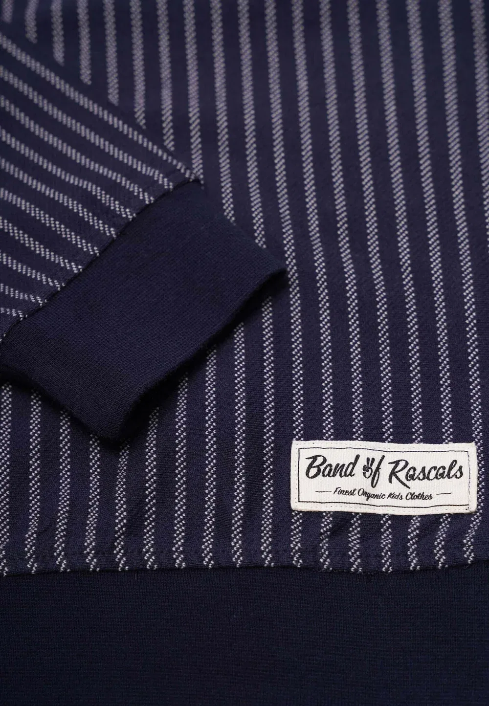 Толстовка унисекс в вертикальную полоску Band Of Rascals, Navy — фото 3