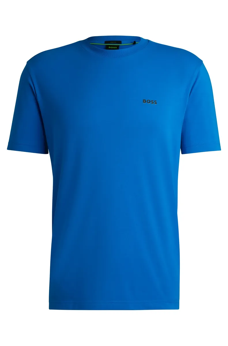 

BOSS GREEN Футболка "Футболка" с прорезиненным контрастным логотипом, цвет Open Blue461