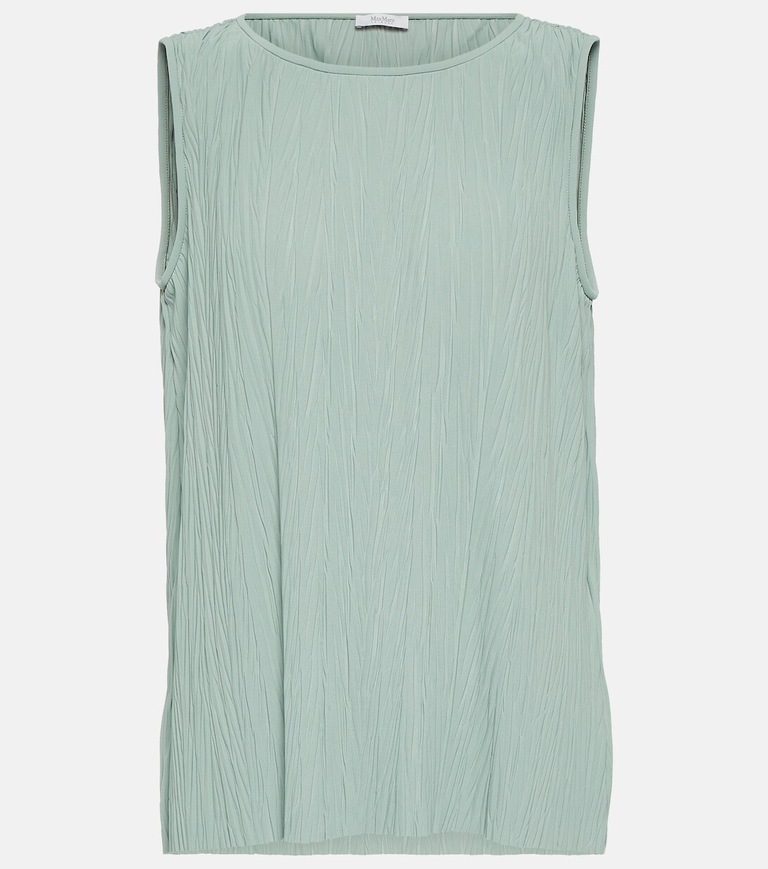 

Плиссированный топ из джерси Leisure Dyser MAX MARA, зеленый