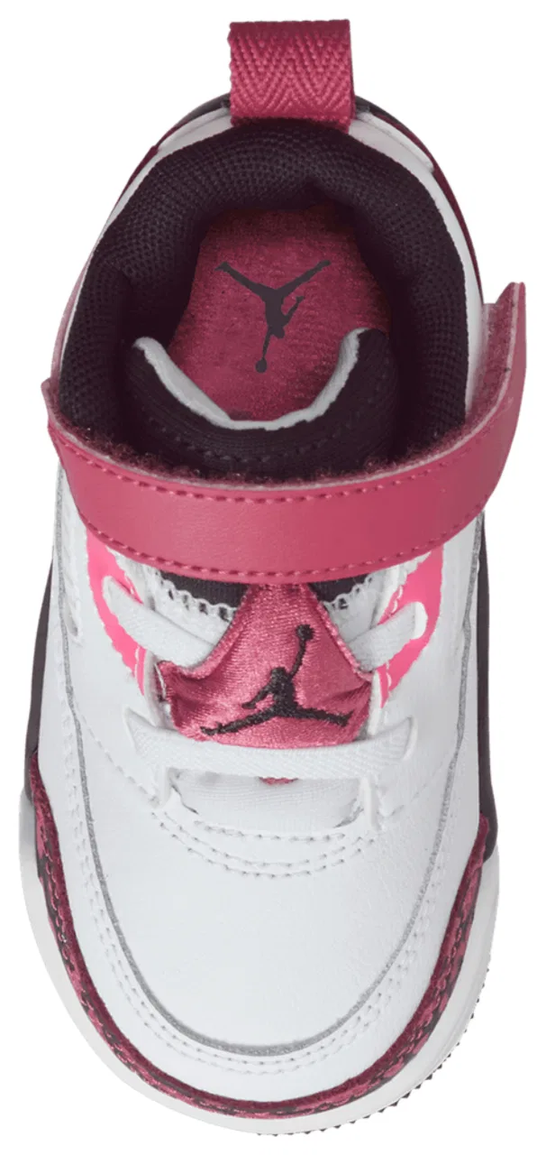 Детские кроссовки для девочек с принтом Jordan Spizike Low, Jordan, White/Black/Pink — фото 3