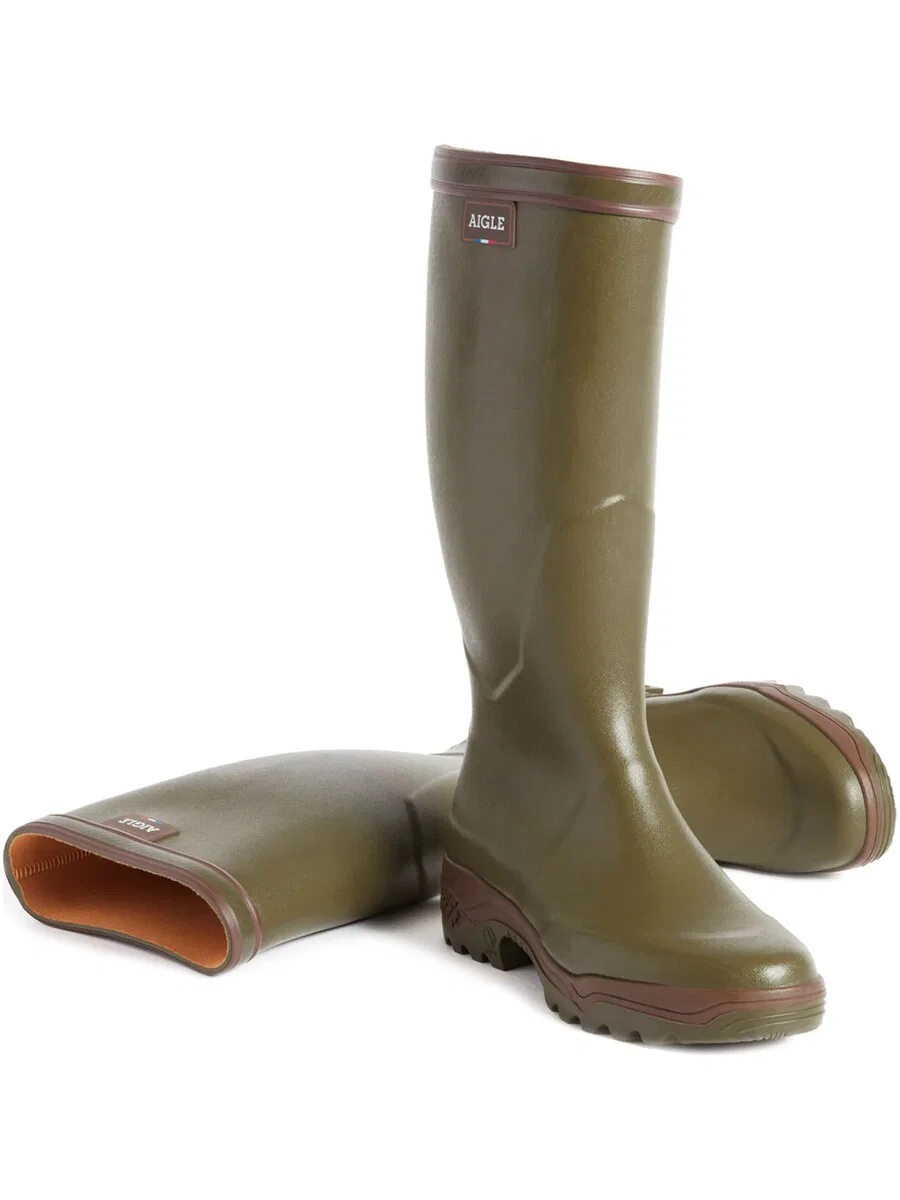 Резиновые сапоги AIGLE 'Gummistiefel Parcours 2 цвета хаки' — фото 2