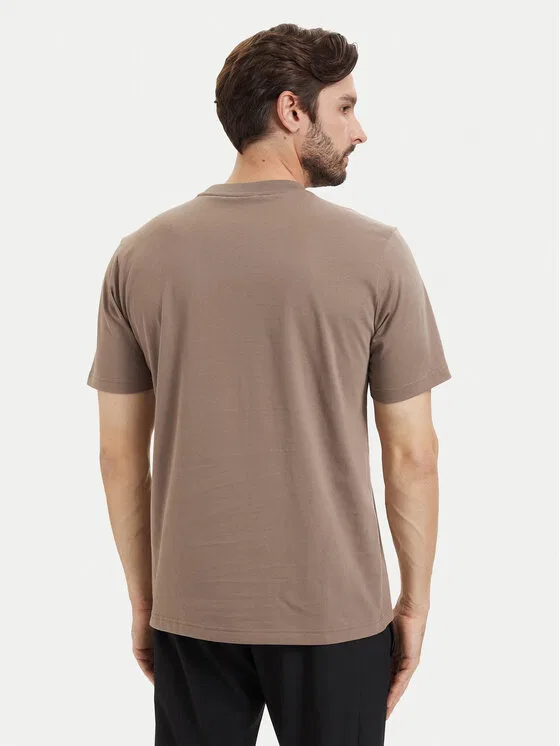 Футболка regular fit Essentials Linear Adidas, бежевый — фото 3
