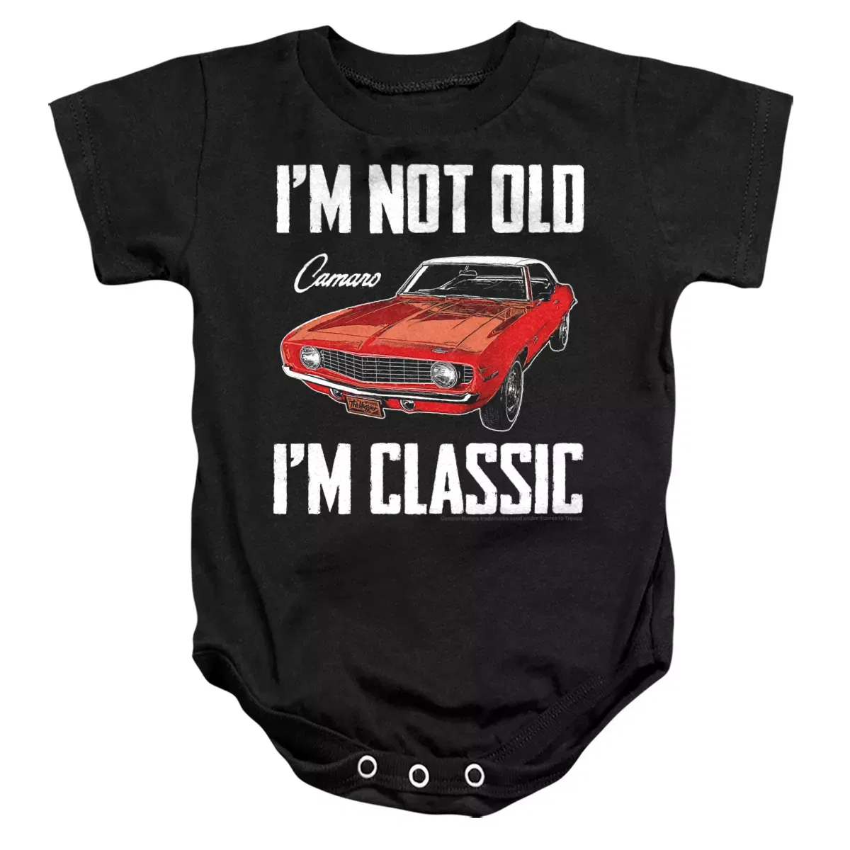 Детское боди для девочек хлопковое Classic Camaro Chevrolet, Black