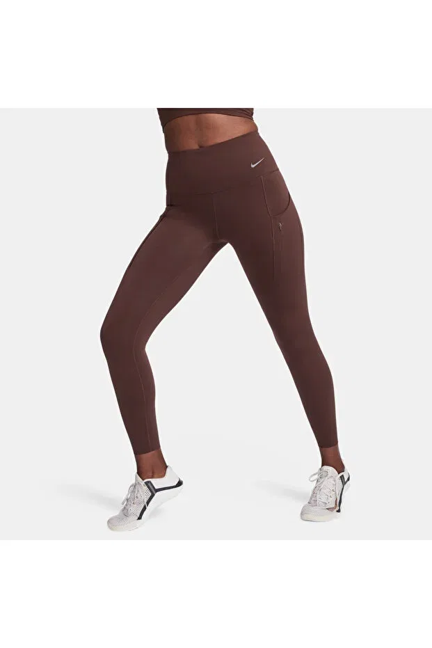 Женские леггинсы с высокими карманами на талии, модель Sportswear, Nike, Brown