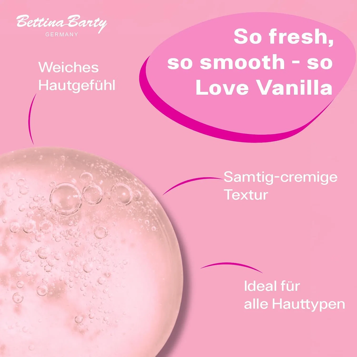 Гель для душа Love Vanilla, Bettina Barty, 12 x 500 мл, Pink — фото 3