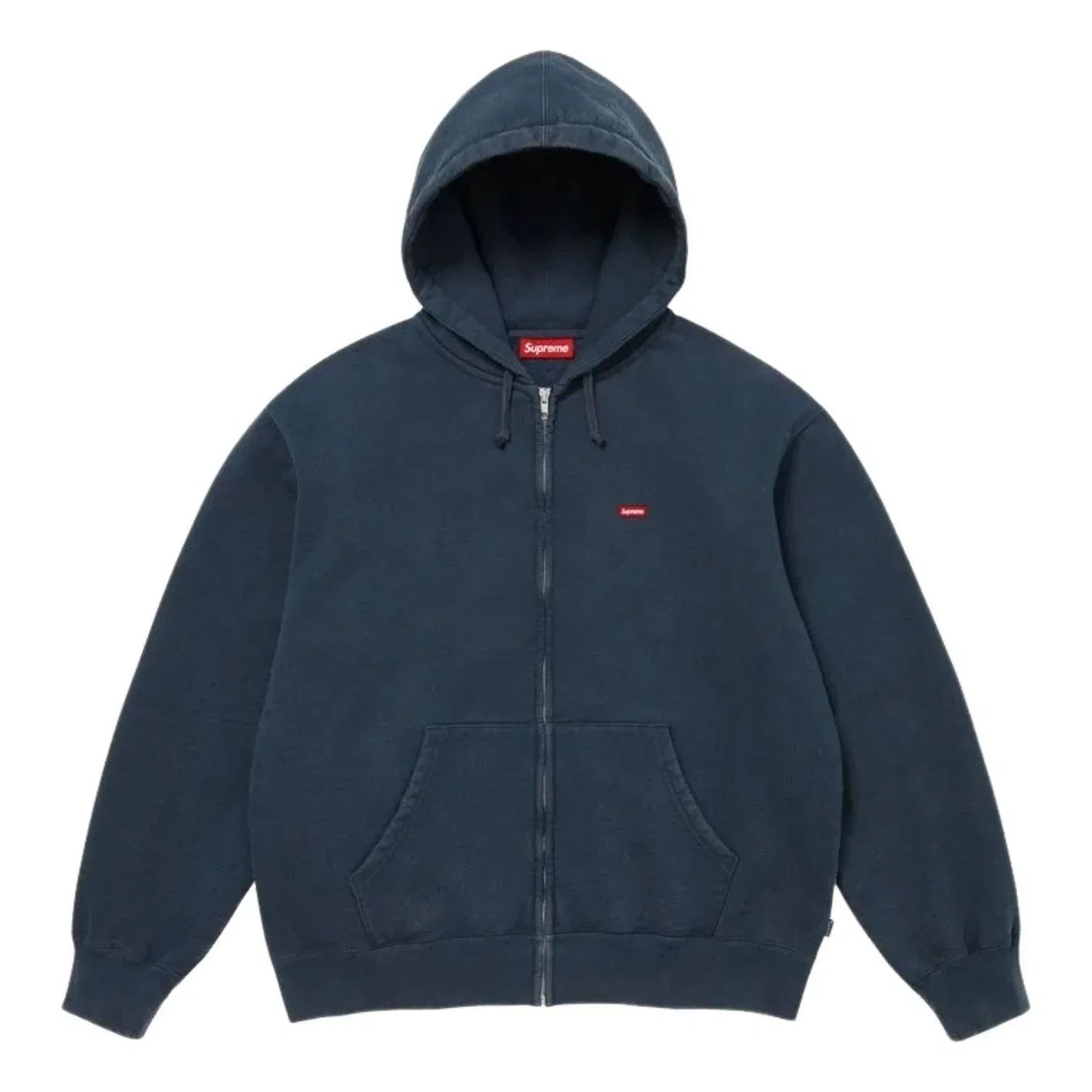 Мужское худи FW26 Small Box Zip Up Hooded Sweatshirt 'Navy' Supreme, темно-синий