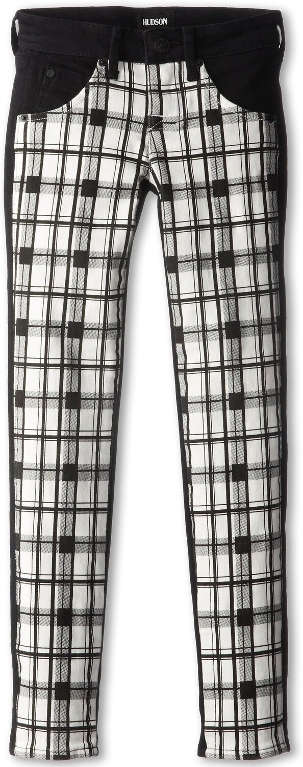 

Брюки Hudson Kids Vice Versa Plaid Front Skinny in Black Roc, цвет Black Roc