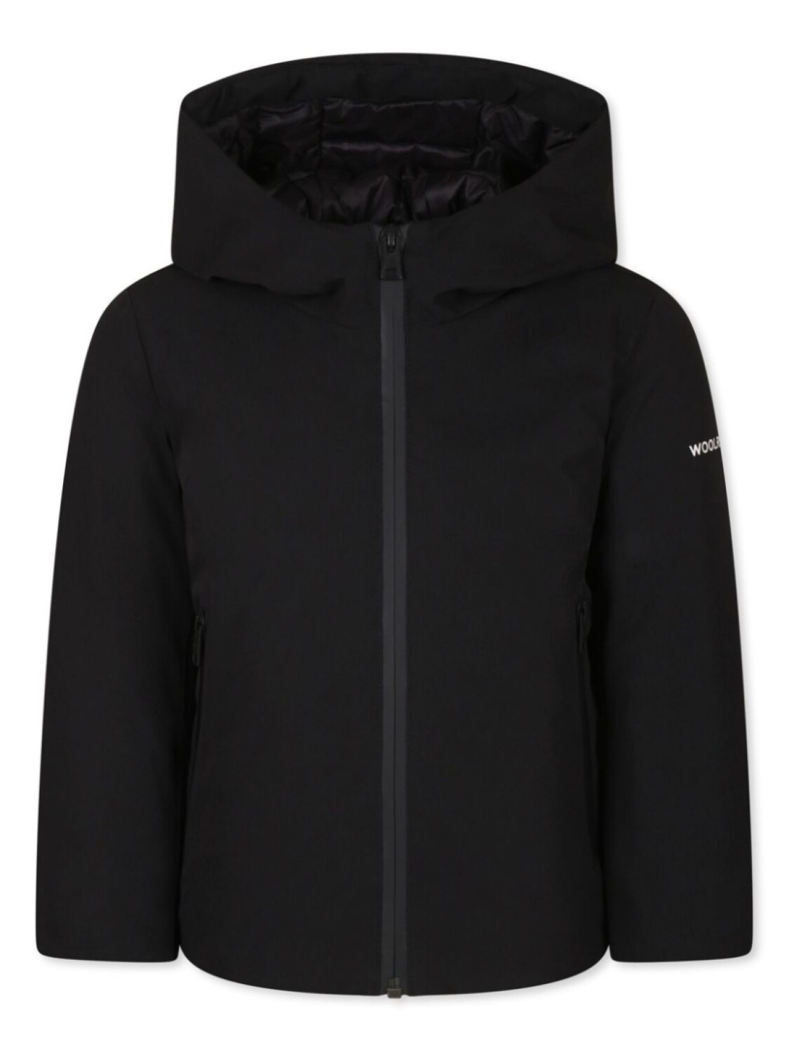 

Куртка Woolrich Kids с вышитым логотипом, черный