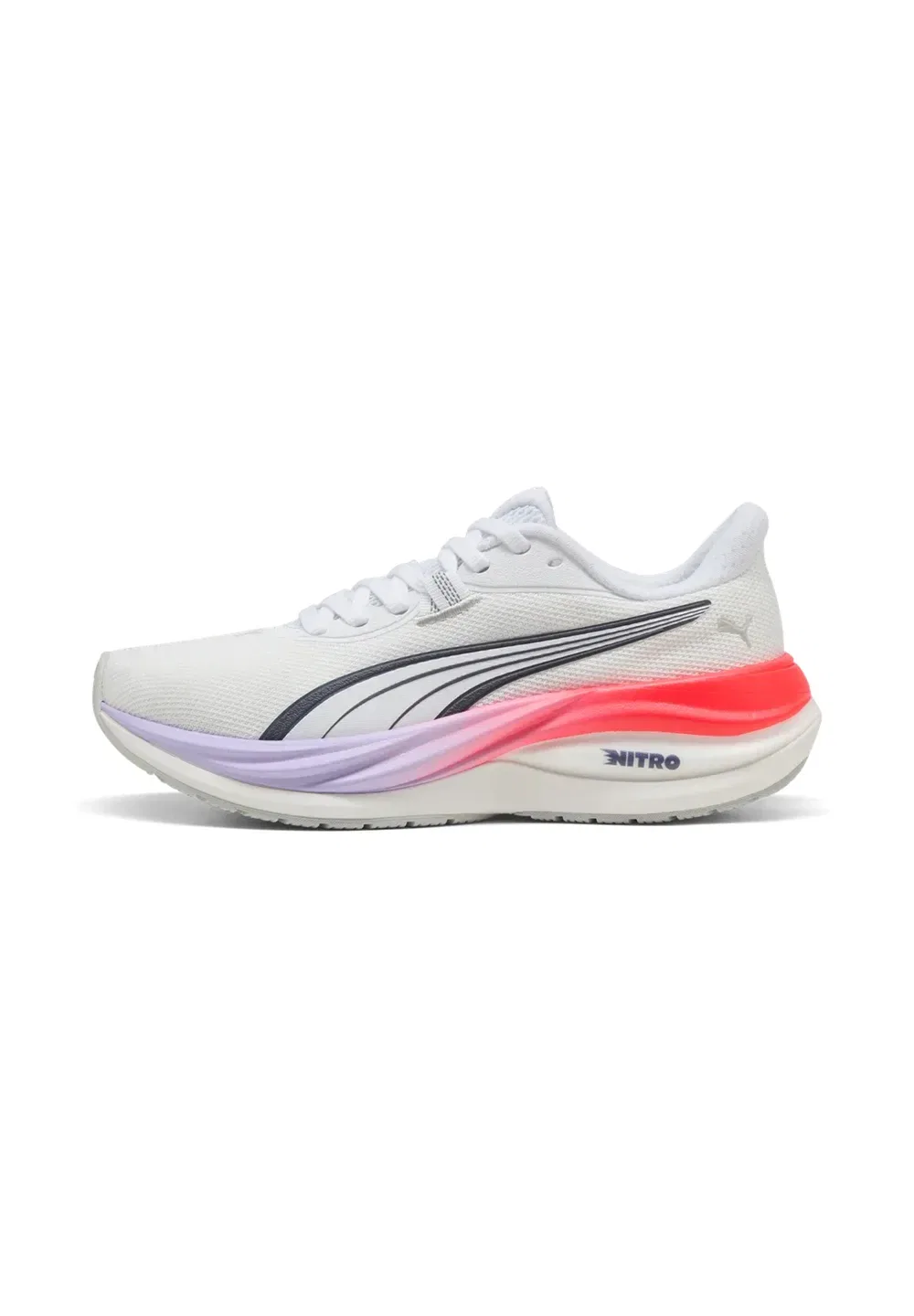Кроссовки для бега по улицам Electrify Nitro 5 Jr унисекс Puma, Puma White-Ultra Red-Light Lavender-Inky Depths