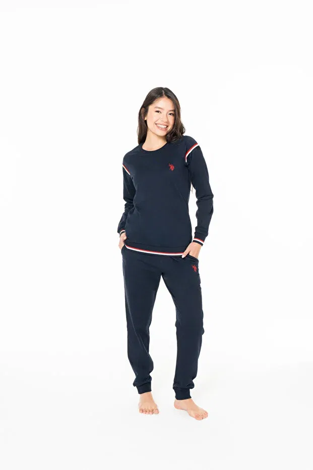 Женский комплект пижам с принтом Licensed U.S. Polo Assn., Navy Blue