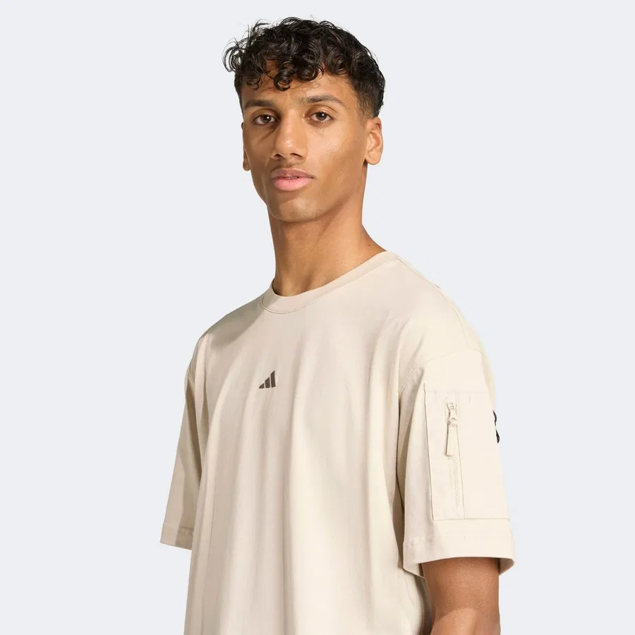 Футболка с принтом x Fortnite adidas, Бежевый — фото 4
