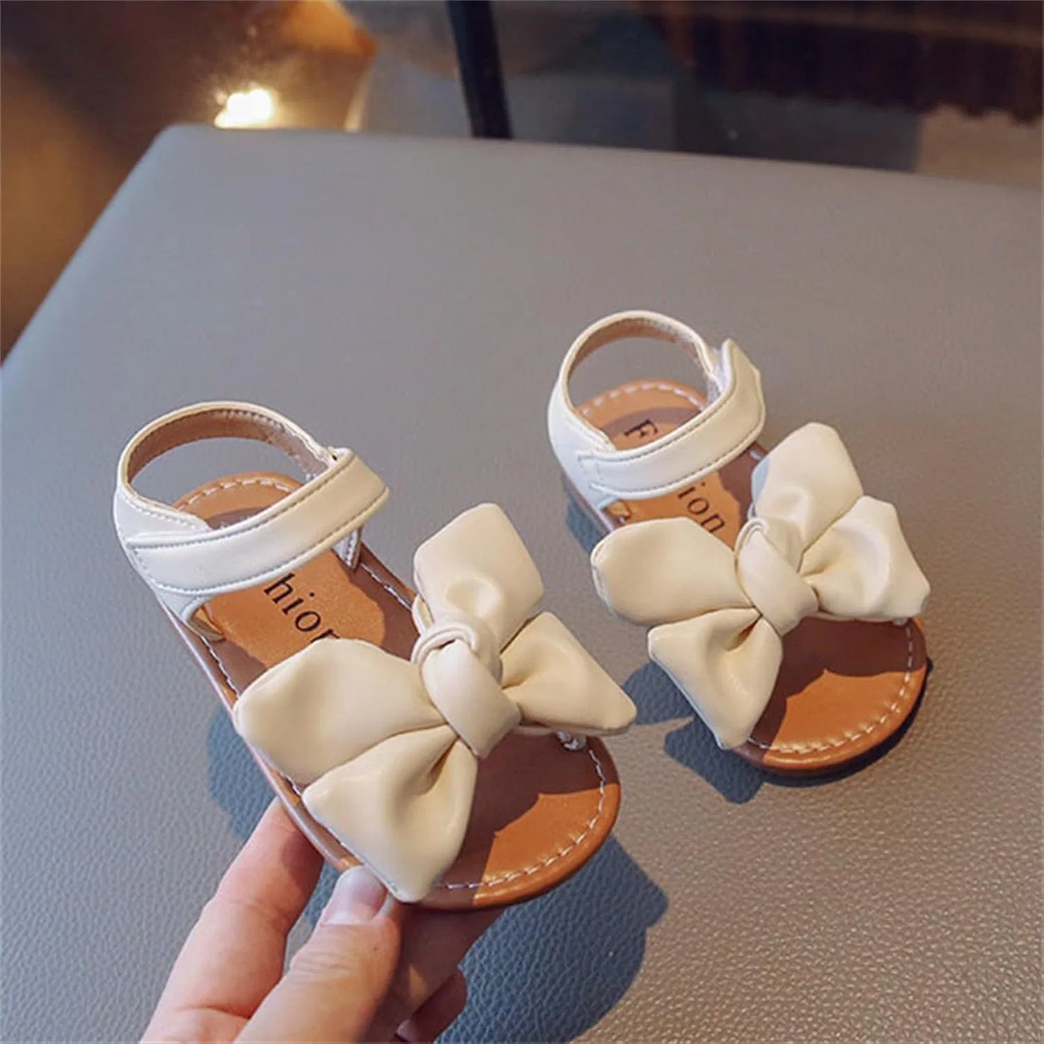 Детские кеды для девочек с бантом Fashion Spring Summer Toe Solid Color Bowknot, White — фото 3