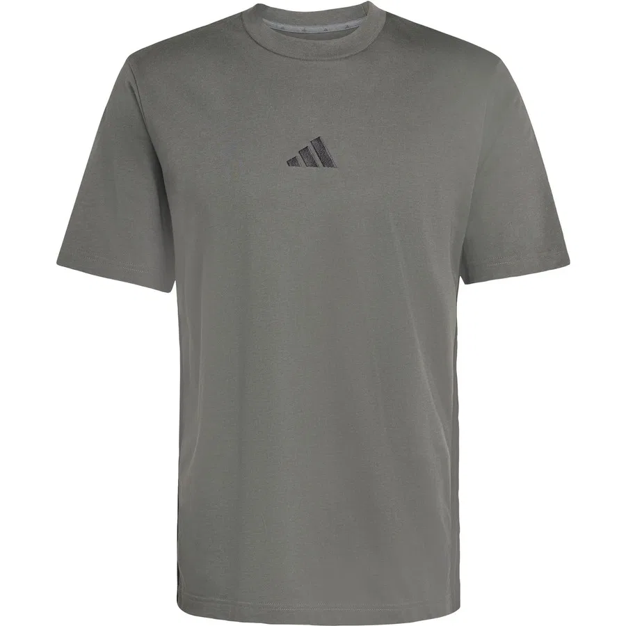 Футболка с длинным рукавом Sportswear Essentials 3-Stripes Single Jersey Tee adidas, Серо-черный — фото 3