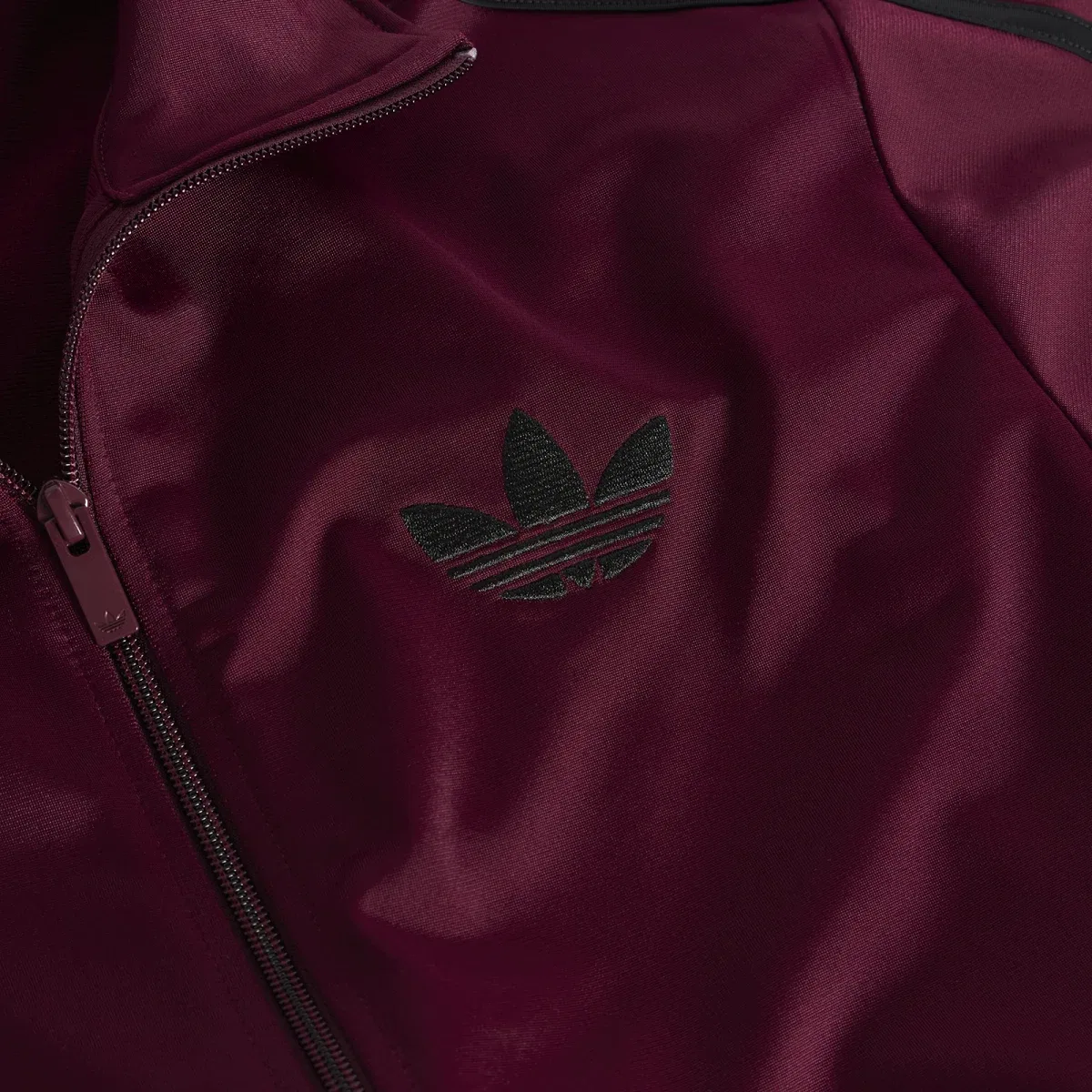 Женская куртка Firebird track top loose Adidas, Maroon & Black — фото 3