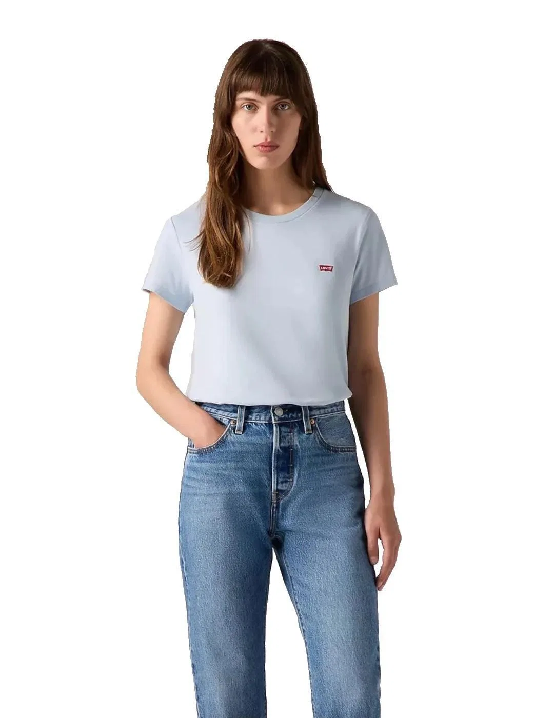 Женская хлопковая футболка Levi's, Blau
