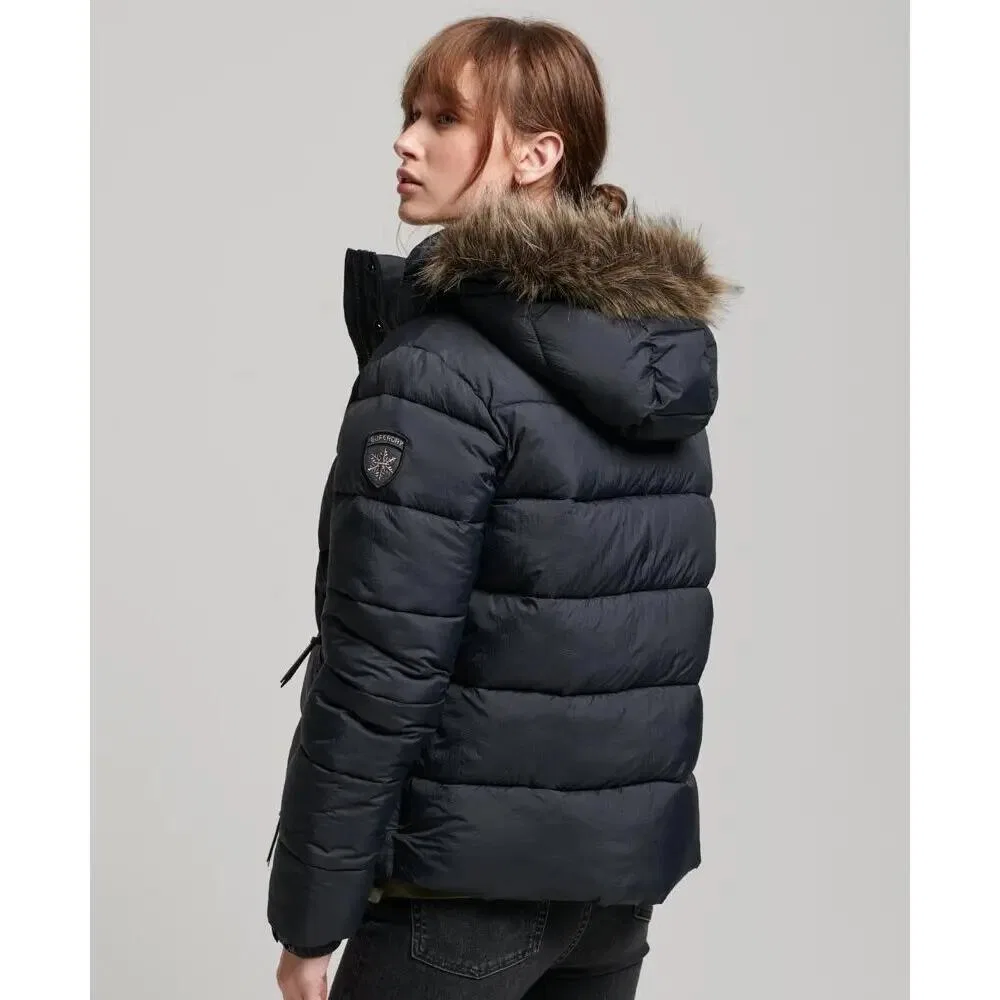 Женская куртка с капюшоном Superdry, Цвет: Schwarz — фото 4