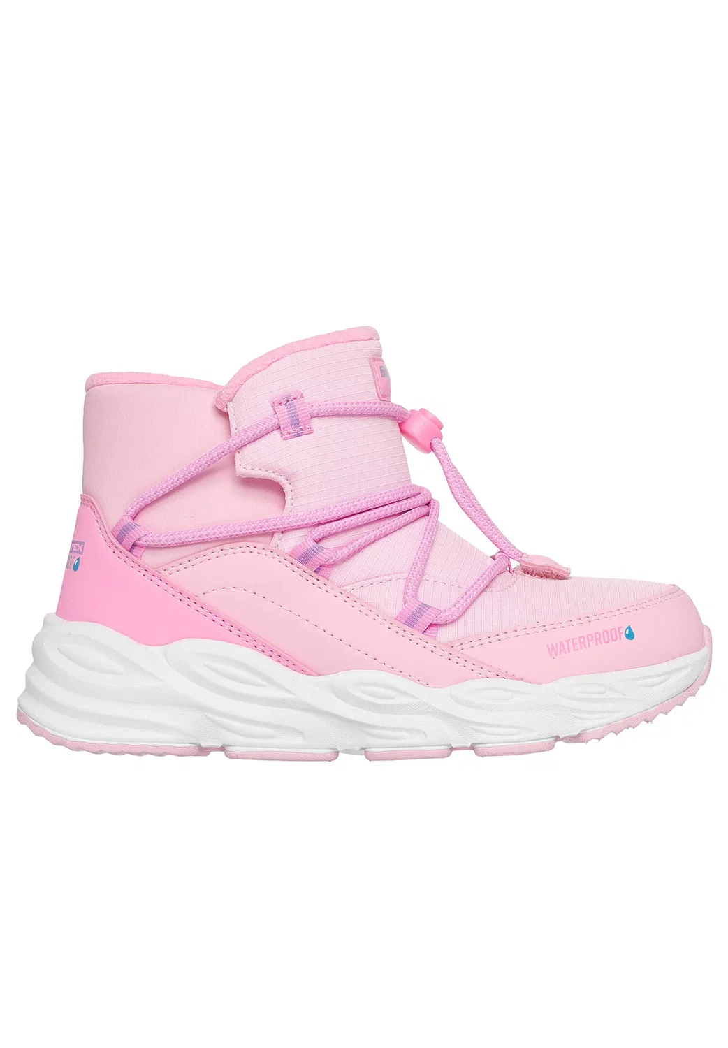 Детские зимние ботинки с водонепроницаемым материалом Turbo Tread-Winter Storm Skechers, Rosa — фото 2