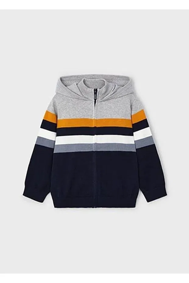 Детский кардиган для мальчиков с капюшоном Mayoral, Navy Blue — фото 2