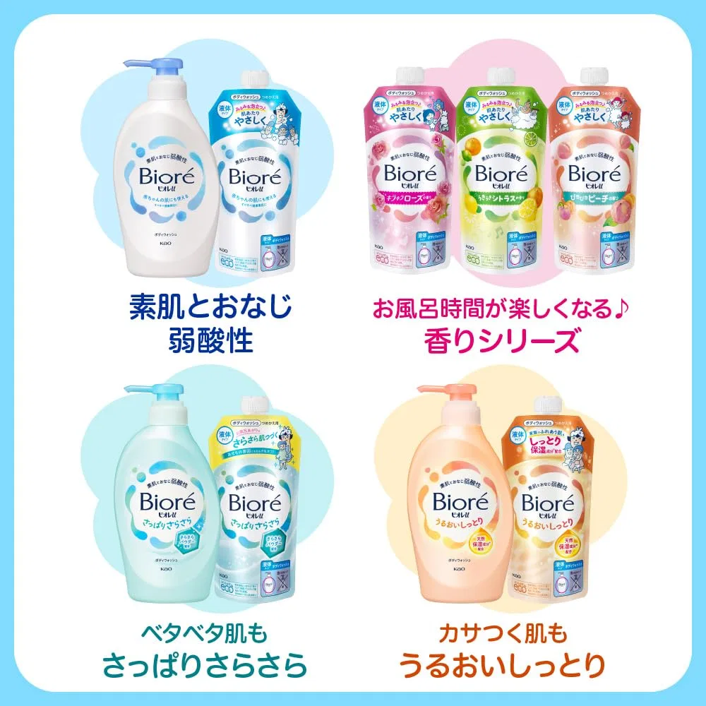 Гель для душа Biore U Refresh Pump 450мл, Green Citrus — фото 4