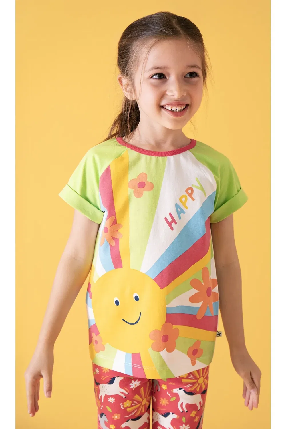 Футболка с рукавом реглан Nyomi raglan t-shirt Frugi, Multi — фото 2