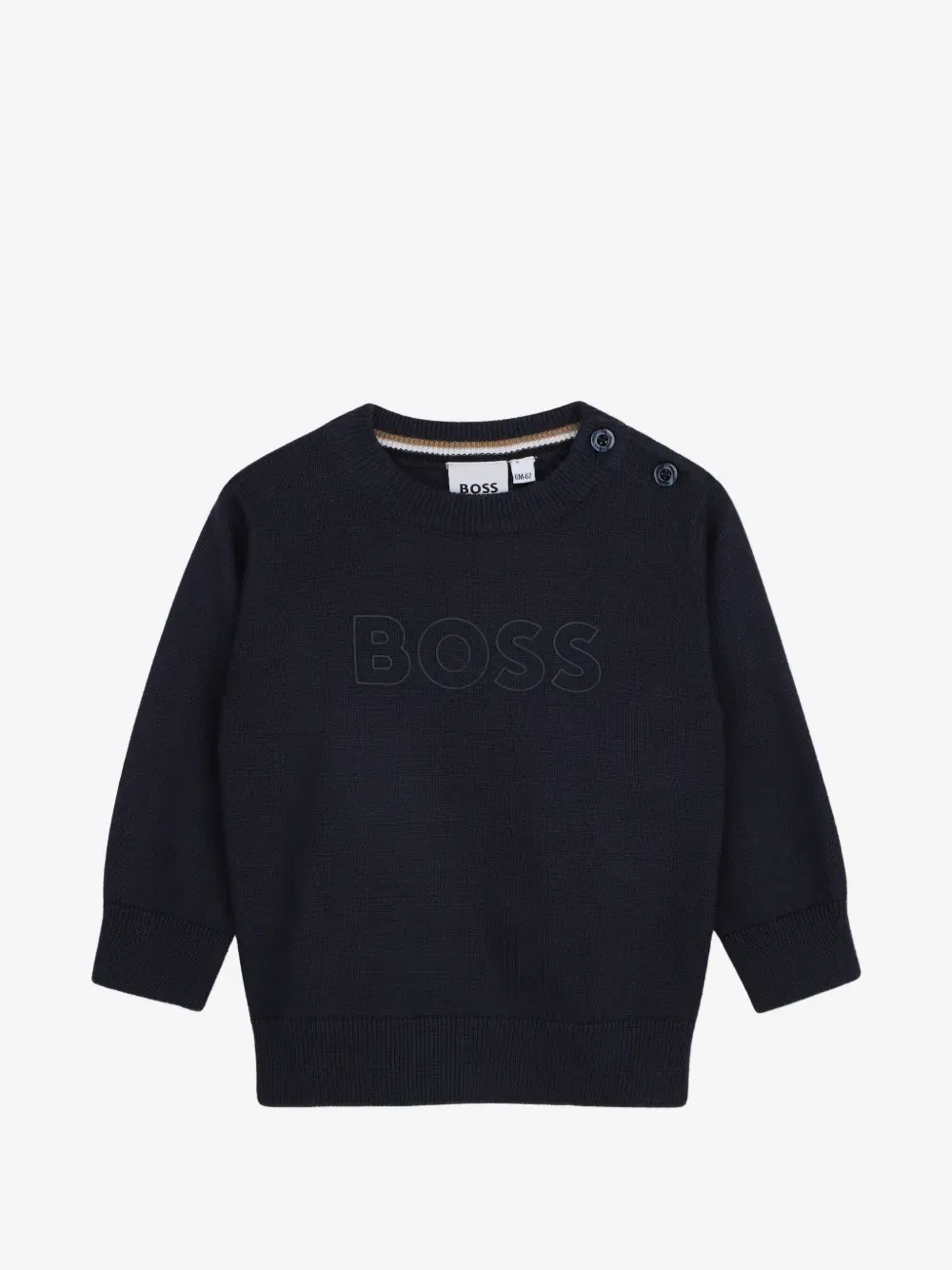 Свитер с вышитым логотипом Boss Kidswear, синий
