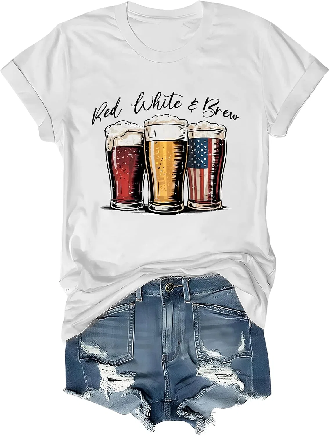 Мужская футболка Red White and Brew, White