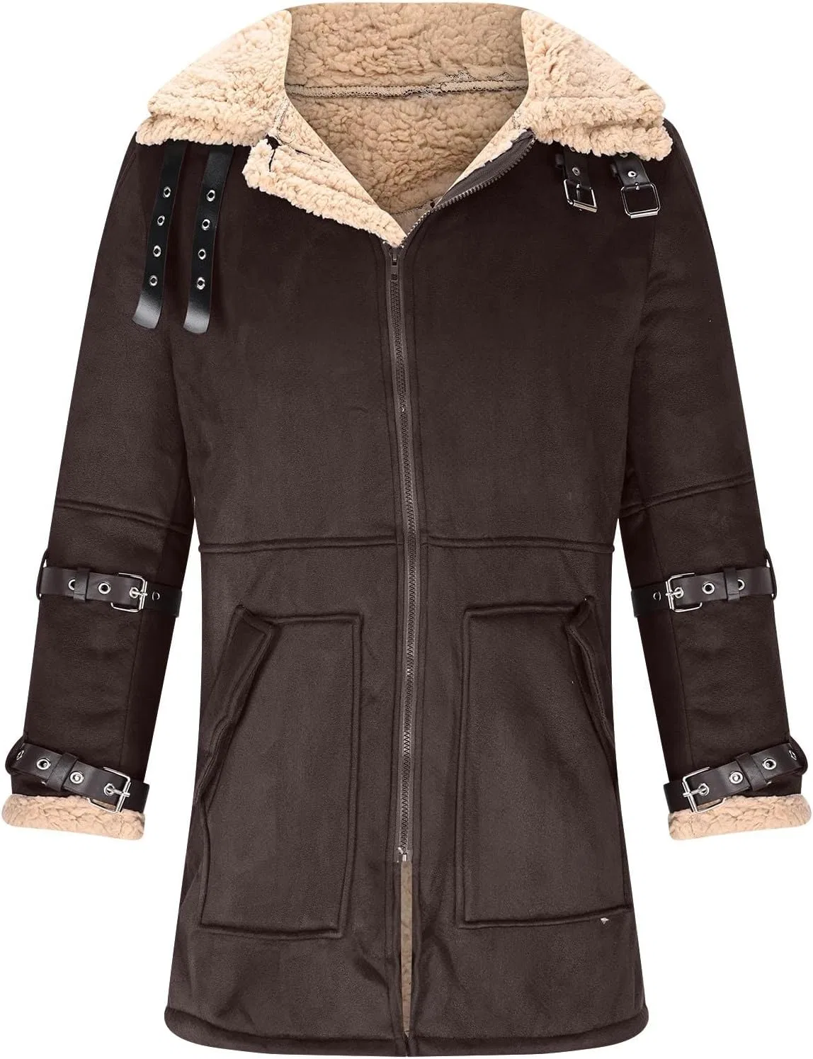 Мужская куртка-пуховик с флисовой подкладкой, модель Winter Jackets, кофейный