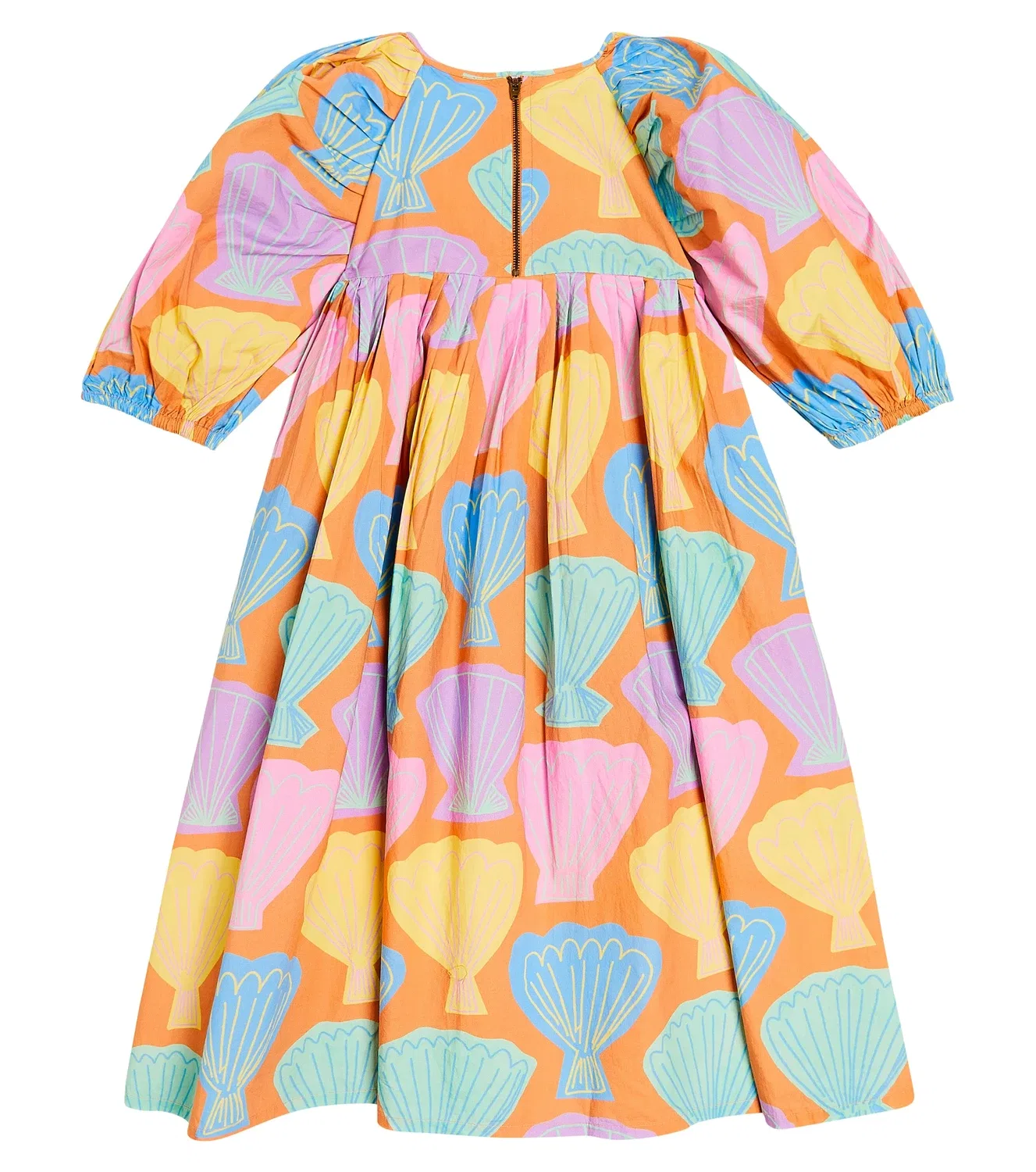 Платье хлопковое Stella Mccartney Kids, оранжевый — фото 4