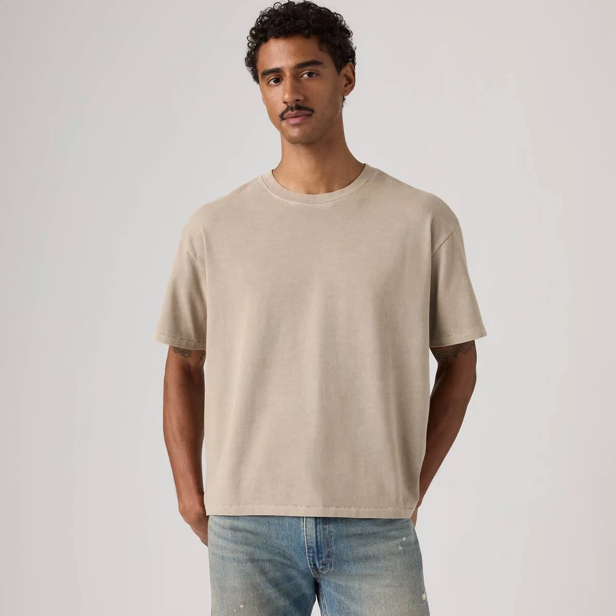 Свободная футболка с коротким рукавом Levi's, Sheen Wash Vintage Khaki - Tan