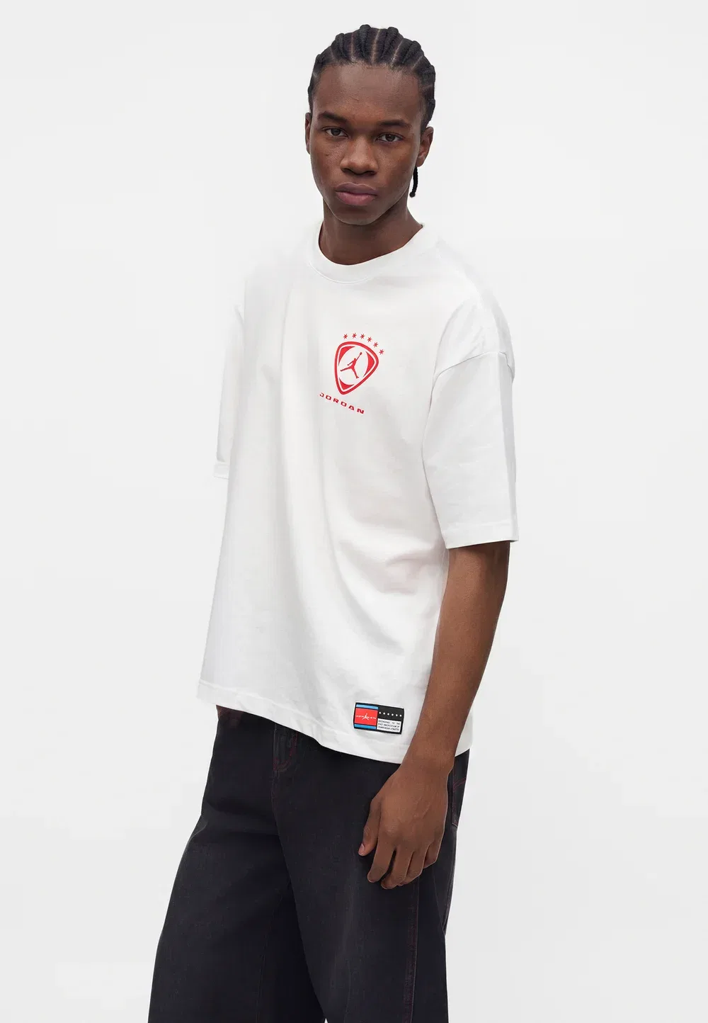 Футболка с принтом Jordan, White/University Blue — фото 4