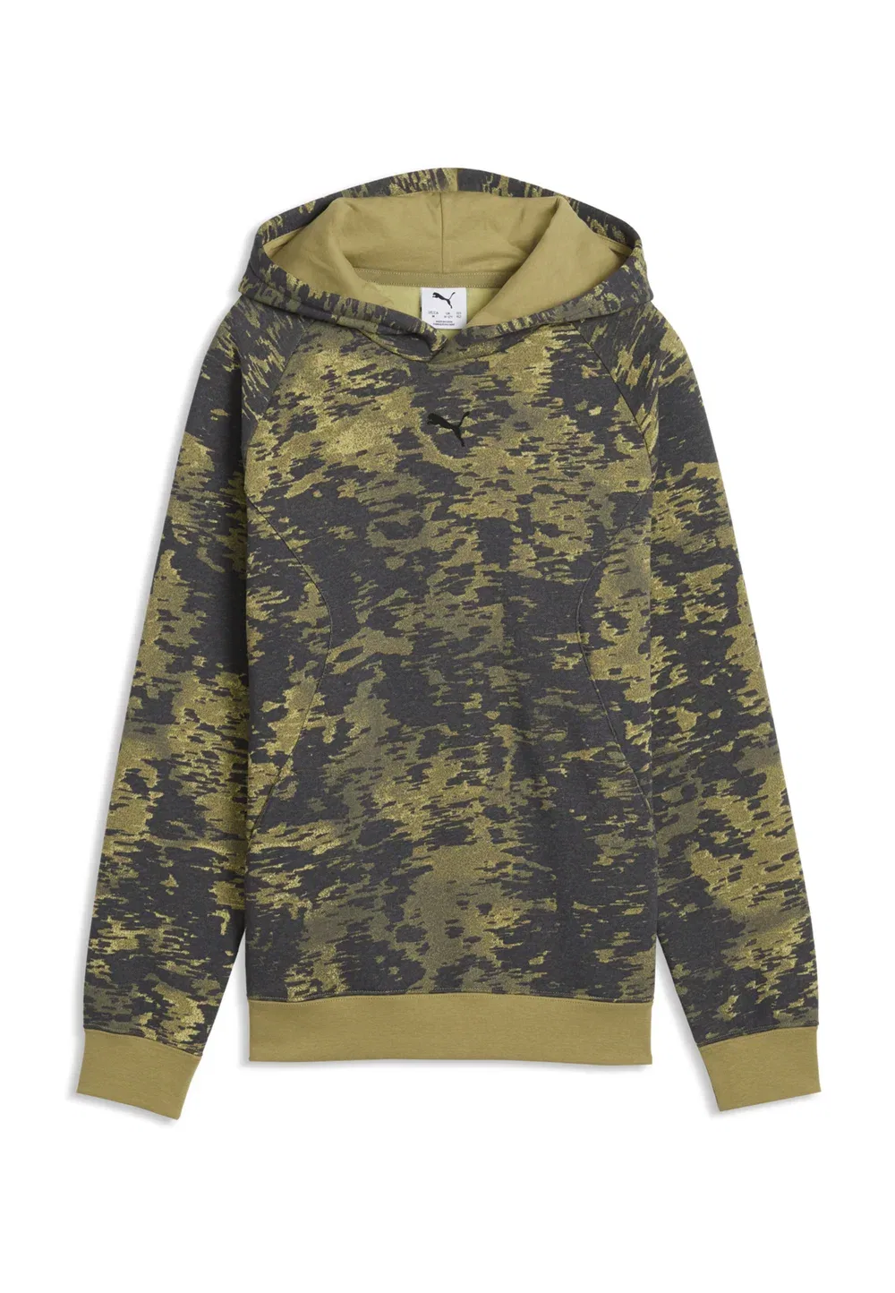 Спортивная камуфляжная флисовая толстовка с капюшоном Puma, Chai Latte — фото 4