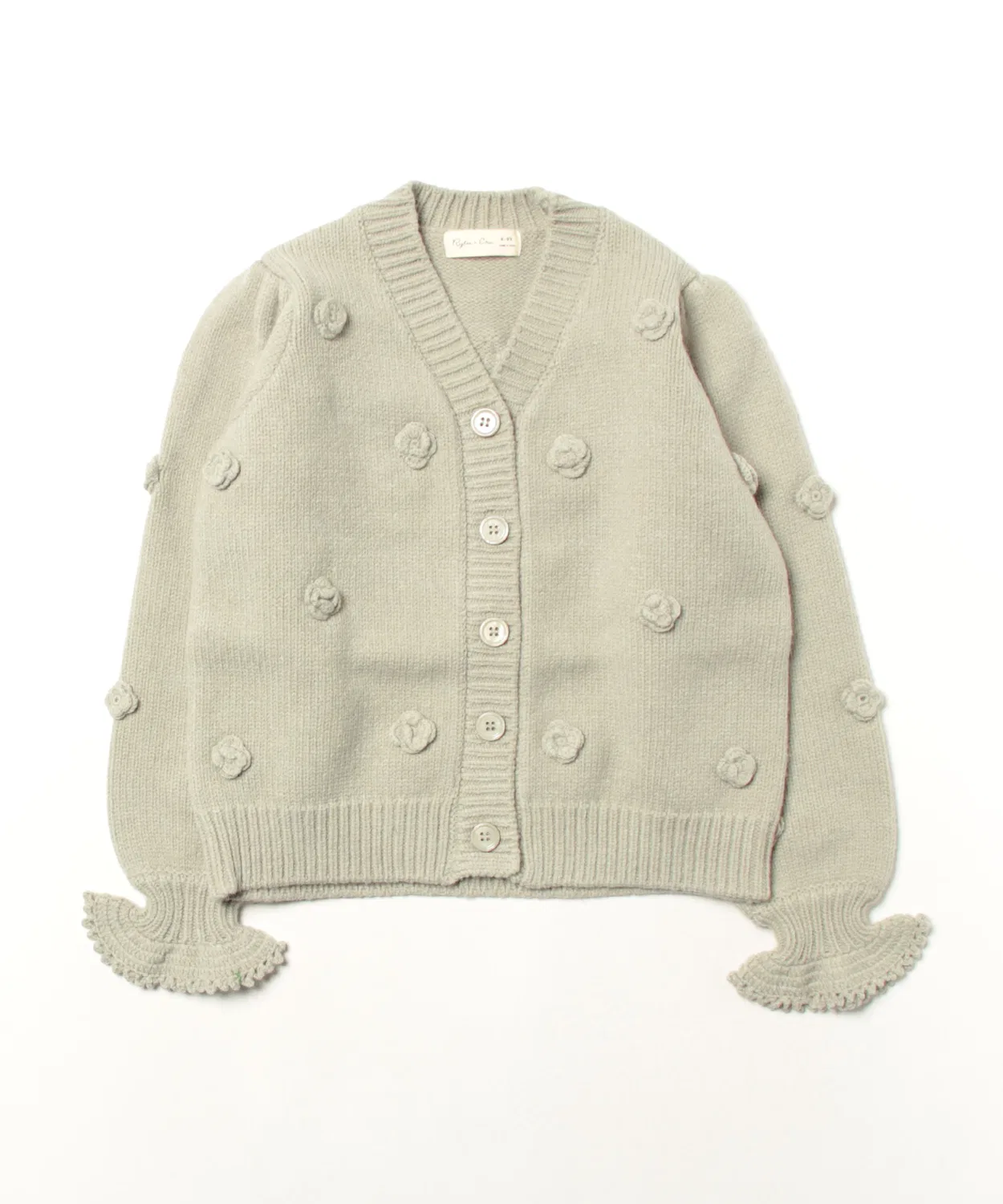 Детский кардиган с воланами Rylee + Cru Flounce Cardigan, Blue Fog