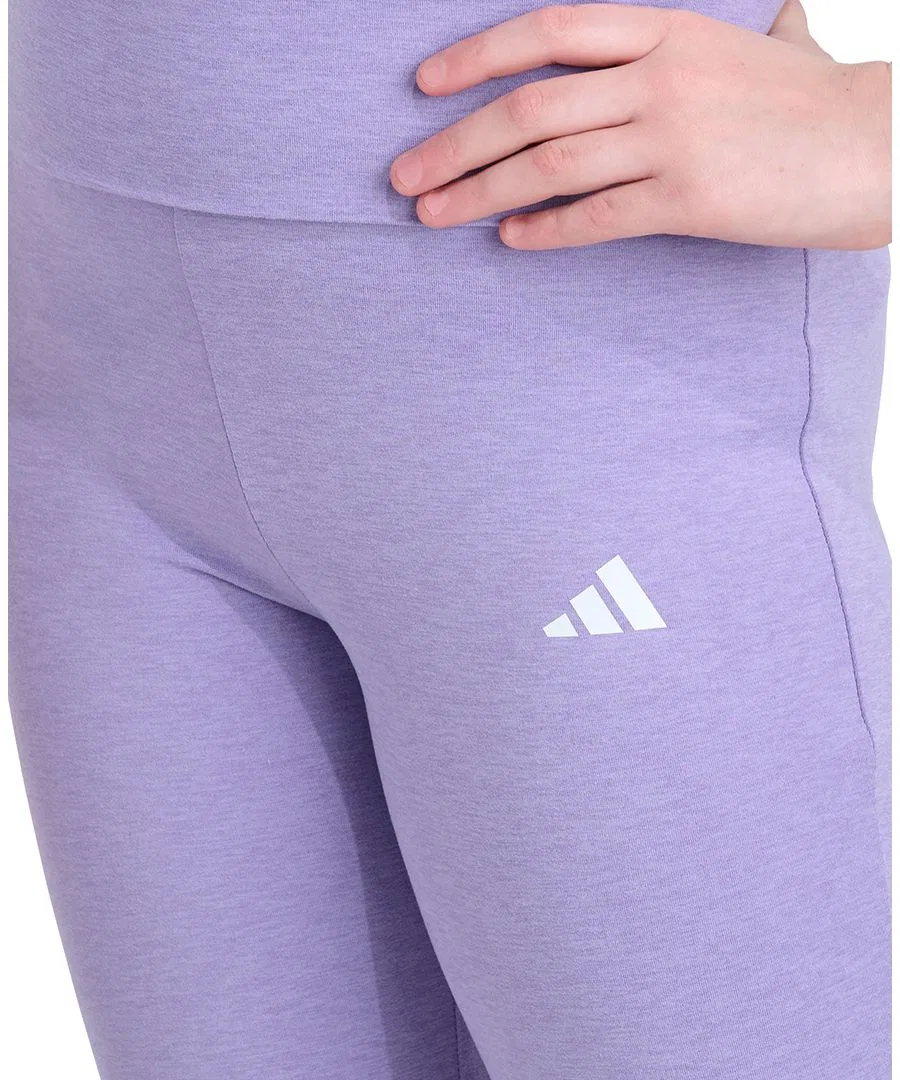 Спортивные брюки с флейром, с заниженной посадкой adidas, Lilac Melange — фото 3