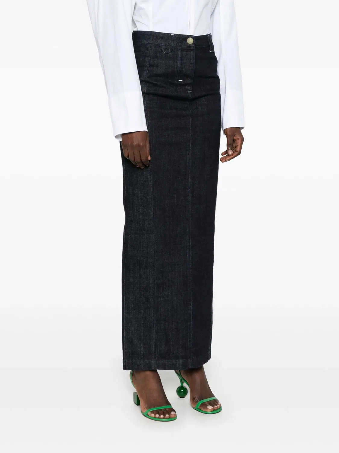 Jacquemus Прямая юбка синего цвета — фото 4